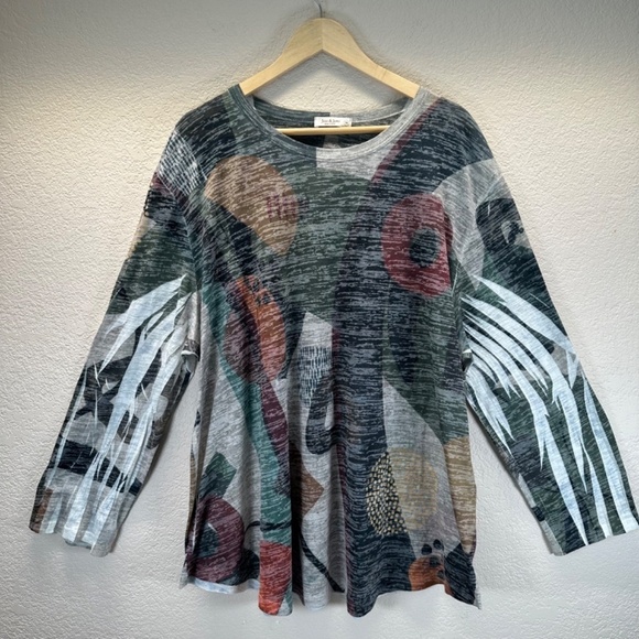 Jess & Jane Womens 3X Tunic Tee Milan Stretch Boho Artsy Art to Wear Unique - Picture 13 of 13